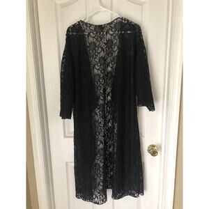 LuLa Roe Black Lace Shawl Size Large